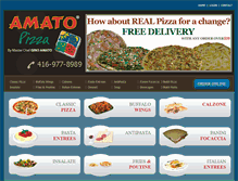 Tablet Screenshot of amatopizza.ca